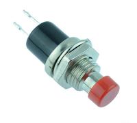 Metal Push Button Switch for SPST, Momentary On-Off Toggle Switch for Industrial Control Panels, 7mm Panel Cut Diameter, 27.3 x 9.8mm S(RED)