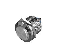 Metal Push Button Switch Screw Terminal 16/19/22MM 1NO Self-locking Self-resetting Engine Doorbell PC Power Switch Button(High head,16MM_SELF-RESET)