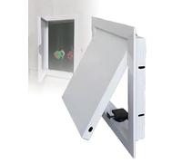 Metal Push to Open Access Panel,Spring Loaded Inspection Cover,Wall Magnetic Door Hatch Inspection for Plumbing, Inspection Door Hatch(25x25cm/9.8x9.8in)