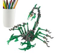 Metal Puzzle for Adults,3D Metal Puzzle Scorpion,Assembled Realistic Scorpion with Moving Puzzle Toys | Realistic Scorpion with Movable Joint, Model Building Kits, Removable Desk Decorations, Puzzle