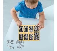 Metal Puzzle - High-Carbon Steel, 7.09x5.31in Ring Trick Toy Brain Teaser Set Durable Build | Reusable Educational Challenge Mind Training Game, Logic Puzzle Kit For Home, School, Travel, Party, Famil