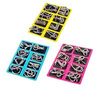 Metal Puzzle Ring 24 Piece Set, Metal Puzzle Ring, Educational intellectual Toys, Metal Brain teaser Puzzles, Metal Puzzles for Adults