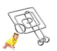Metal Puzzle Set,8-Piece Test Disentanglement Toy Iron V Unlock Interlock Game - Chinese Ring Magic Trick Toy Unlock Interlock Game for Party Favor Kids Adults Challenge