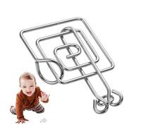 Metal Puzzle Set - 8 Pieces, Flexible Deconstruction Wire Challenge, Test, Magic Trick, Problem Solving Game | Educational Stimulating Activity Toy for Adult