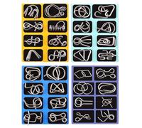 Metal Puzzle Set,Chinese Ring - Kids Metal Puzzle Brain Teaser | for Home Party Game Night Classroom Boys Girls Students Adults