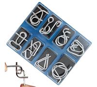 Metal Puzzle Set,Iron Link Puzzle Lock and Unlock Toy - Educational Mind Games,for Preschool Home Party Birthday Classroom Travel Teens Kids