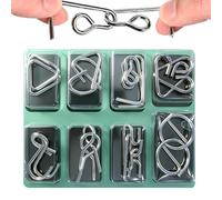 Metal Puzzle Set - Wire Ring Disentanglement Puzzle Toy,Educational Mind Games - for Adults Teens Home Party Birthday Preschool Classrooms Travel