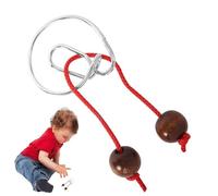 Metal Puzzle Toy - 8-Piece Flexible Brain Teaser | Smooth Safe Multifunctional Unlock Interlock Game Set For Children Over Six Years Old Cultivate Patience Carefulness Nickel Plated Iron
