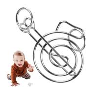Metal Puzzle Toy - 8-Piece Flexible Brain Teaser | Smooth Safe Multifunctional Unlock Interlock Game Set For Children Over Six Years Old Cultivate Patience Carefulness Nickel Plated Iron