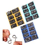 Metal Puzzles Brain Teasers,Educational Learning Toys - Adults 3D Disentanglement Puzzle Toys,for Home School Travel Party Outdoor Camping Children Boys Girls