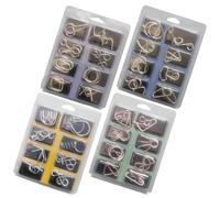 Metal Puzzles Brain Teasers,Educational Logic Development Toy - Intelligence Test Brain Teaser Wire Metal Puzzles - for Home Office Travel Teens Adults Party Favors Stocking Stuffers