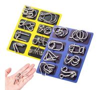 Metal Puzzles Brain Teasers,Educational Toys Mind Test Game - Metal Wire Challenging Puzzles - for Home Office School Kids Teens Adults Party Favors Stocking Stuffers
