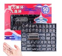 Metal Puzzles Brain Teasers,Logic Challenging Toy - Unlock Interlocking Wire Puzzles | for Kids Teens Adults Home Office Travel Plane Train Car Teambuilding Camping Birthday Holiday
