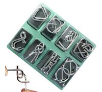 Metal Puzzles for Kids - Iron Link Disentanglement Puzzle Toy - Chinese Ring Brain Teaser Game,for Preschool Home Party Birthday Classroom Travel Teens Kids