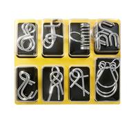 Metal Puzzles for Kids,Iron Link Disentanglement Puzzle Toy - Classical Brain Teaser Ring Set - for Adults Teens Home Party Birthday Preschool Classrooms Travel