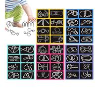 Metal Puzzles - Metal Wire Puzzle Toy for Logic Test - Unlock Interlock Game - for Adults Casual Party Travel Home Office School Birthday Christmas