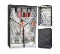 Metal PVC Front for T-Zippers Secure Double Fastening 210d Oxford Racks Wire Shelf Cover with Top/Inside Indoor/Outdoor Clear Heavy-Duty - 36wx19dx62h or 48wx19dx72h(48 X 19 X 72 in)