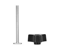 Metal Quick Acting Hold Down Clamp Set for T Slot T Track, Woodworking and Metalworking Clamping Tool with M8 Threaded Rod and Hand Knob for Jigs Fixtures (T Screw+M8 Plastic Handle)