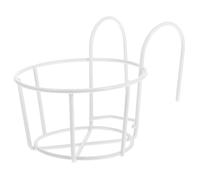 Metal Rabbit Hay Feeder Hanging Grass Holder with Hooks 12cm | Heavy Duty Iron Frame, Removable Flowerpot Style Rack, for Cage Use and Cleaner Feeding