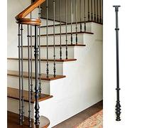 Metal Railing Post for Stairs Round Balusters Indoor/Outdoor Fence Support Spindles Straight/Spiral/Steep 65cm Height 1 PackEnhance Your Home Décor
