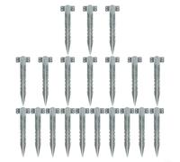 Metal Railway Sleeper Brackets Serrated Design for Garden Raised Bed Assembly Retaining Wall Building Pathway Driveway Edge Screw Fixings Silver 10pcs or 20pcs(20pcs)