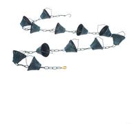 Metal Rain Chain for Garden Decoration and Practical Rainwater Diversion from Roof Gutters to Ground (Blue)