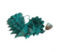 Metal Rain Chain for Garden or Patio Decor, 175 cm Iron Eaves Drainage Chain with Lotus Design, Weather-Resistant Outdoor Water Management Decoration