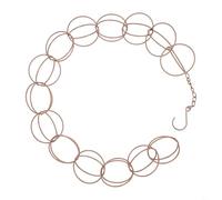 Metal Rain Chain for Roof-to-Ground Water Channeling Compatible with Standard Gutter Sizes and Common Residential Roof Overhangs (ring)