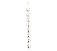Metal Rain Chain for Roof-to-Ground Water Channeling Compatible with Standard Gutter Sizes and Common Residential Roof Overhangs (bell)