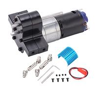 metal rc gearbox transmission shaft brushed motor set wpl four wheel drive six wheel drive motor transmission set suitable for wpl b14 b14K b24 b24K b16 b16k b36 b36k c14 (Black)