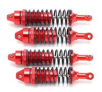 Metal RC Shock Absorber Improve Performance Durable Lightweight Set for Traxxas Slash 4x4/Huanqi 727 Mountain Rat (Red)