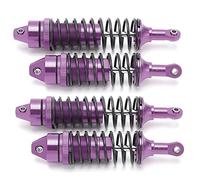 Metal RC Shock Absorber Improve Performance Durable Lightweight Set for Traxxas Slash 4x4/Huanqi 727 Mountain Rat (Purple)