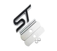 Metal red and Blue ST Front Grille Stickers for car Styling, Chrome Plated for Badges(Black Grille)