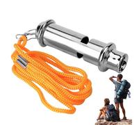 Metal Referee Whistle - Stainless Steel Build, High Volume Sports Signal, Training Gym Activity Aid, Improved Sound Projection with Comfortable Neck Lanyard | Practical Field Function for Indoor Court