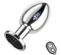 Metal Remote Control Butt Plug Prostate Massaging Toy Men Vibrator,Anal Toys Women Vibrator,Prostate Massager Anal Dildo mastuabor with 10 Modes Adult Sex Toys4couples Men & Women(Medium)