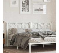 vidaXL Metal Replace Headboard White 200 cm