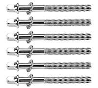 Metal Replacement Drum Lug Screws M6x50mm 6pcs for Snare Drums | Threaded Silver Hardware, Non Loosening Design, Easy Swap for Technicians, Live Prep and Studio Tuning