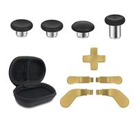 Metal Replacement Thumbsticks for Xbox Elite Controller Series 2 Core,Component Pack Includes 4 Swap Magnetic Joysticks,4 Paddles,1 Standard D-Pads, Accessories Parts for Xbox One Elite 2 (Gold)
