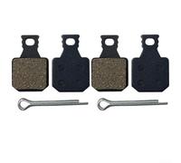 Metal resin brake pads for mountain bikes and scooters designed to improve brake response and reliability on downhill and off road adventures (Black)