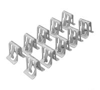 Metal Retainer Clips, 10 Pcs Automotive Wire Harness Fasteners for Car Dashboard and Center Console Cable Management, Silver