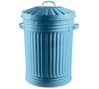 Metal Retro Dustbin for Animal Feed - Indoor or Outdoor Waste Container, Duck Egg 45L