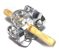 Metal Revolving Donut Cutter Maker Mold, Kitchen Tools, Machine Pastry Dough Baking Roller, Aluminum Alloy Revolving Cake, for Cooking
