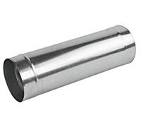 Metal Rigid Pipe | Galvanised Steel Ventilation Tubing | Chimney Liner Duct Tube | 500mm / 0.5m (150mm)