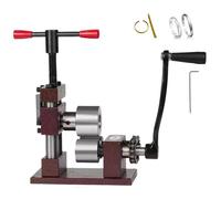 Metal Ring Bender, Manual Jewelry Bending Machine, Hand Cranked Ring Mouth Bending Device, Perfect for DIY Ornament Making, Efficiently Shaping Various Metal Jewelry Pieces(Red,Steel)
