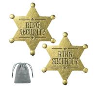 Metal Ring Security Badge Brooch, Ring Bearer Badge Wedding Brooch Breastpin, Ring Bearer Gift for Weddings Betrothal Praty Dark Gold, One Size 2.68*2.68in, Metal, no gemstone