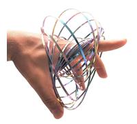 Metal Ring, Stainless Steel Fluid Bracelet, Multi-Sensory Educational Spring Ring, New and Unique Magic Interactive Cold Dance Bracelet Relieve