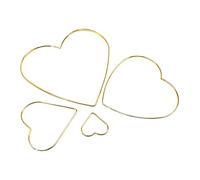 Metal Rings for Crafts, Pack of 4 Decorations in the Shape of Five-Pointed Stars, Christmas Dream Catcher, Gold Moon, Heart, Macrame Ring, for Holiday, Home, Art Project, School Activities, Adults