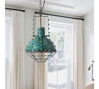 Metal Rivet Chaner Amen Industrial Retro Style Lamp Single Head Pot Lid Chaner Iron Cage Stitching Dome Metal Chaners Hanging Entryway Dining Lights
