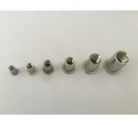 Metal Rivet Nuts,Insert Nuts, Stainless Steel Pull Rivet Nuts Flat Column Grain Knurled Head M3-M10 100 PCS(M8)