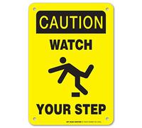 Metal Road Sign Caution Watch Your Step Safety Sign Warning Sign 12" X 8"